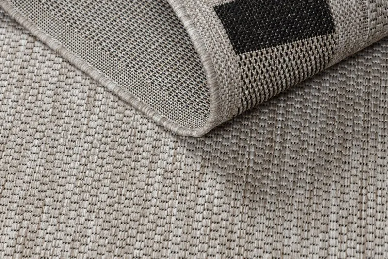 TEPPICH SISAL FLOORLUX 20195 silber / schwarz