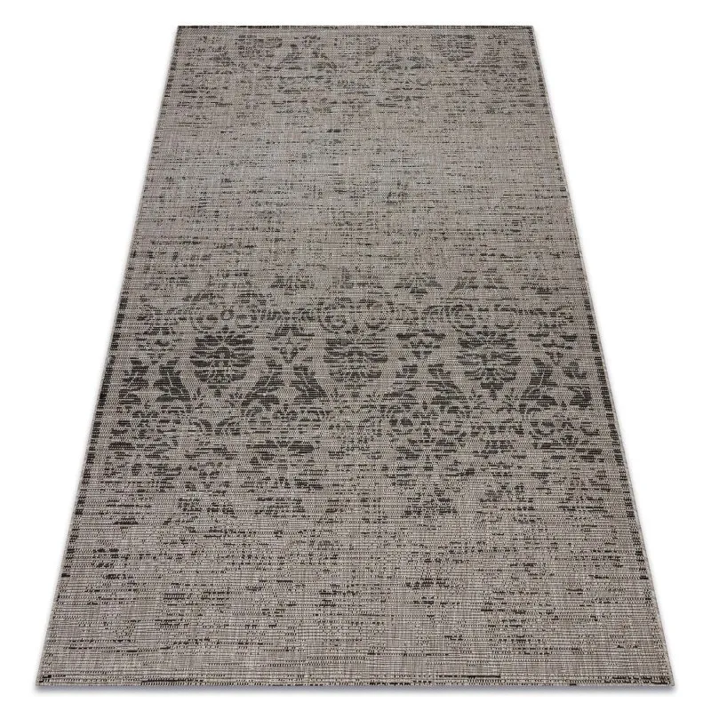 TEPPICH SISAL FLOORLUX 20211 silbern / schwarz