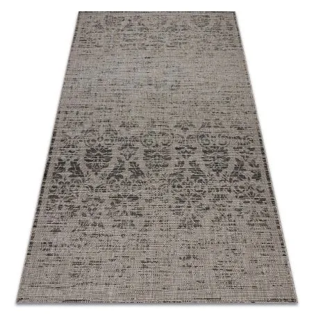 TEPPICH SISAL FLOORLUX 20211 silbern / schwarz