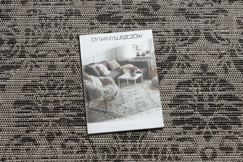 TEPPICH SISAL FLOORLUX 20211 silbern / schwarz