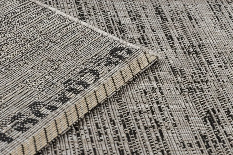 TEPPICH SISAL FLOORLUX 20211 silbern / schwarz