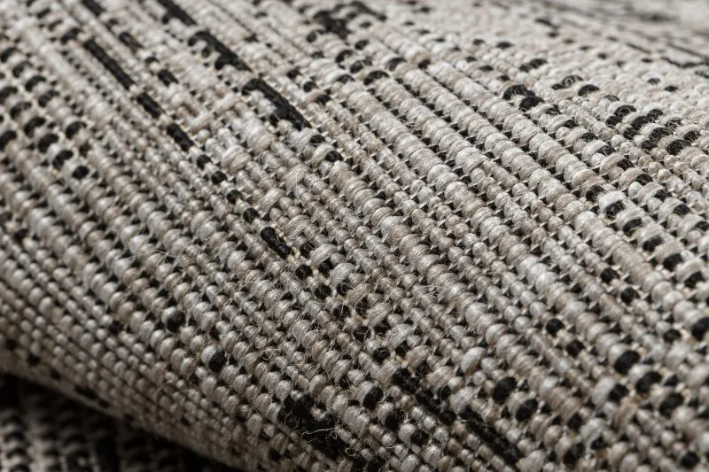 TEPPICH SISAL FLOORLUX 20211 silbern / schwarz