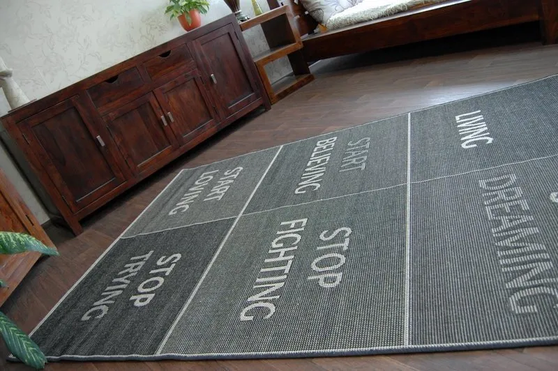 TEPPICH SISAL FLOORLUX 20275 YOLO schwarz / silbern