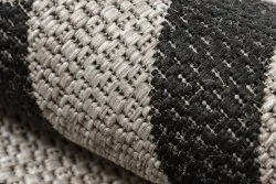 TEPPICH SISAL FLOORLUX 20340 silber / schwarz ZICKZACK