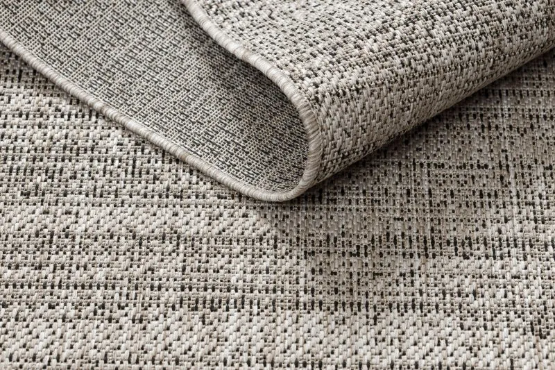 TEPPICH SISAL FLOORLUX 20389 silber / schawarz Melange