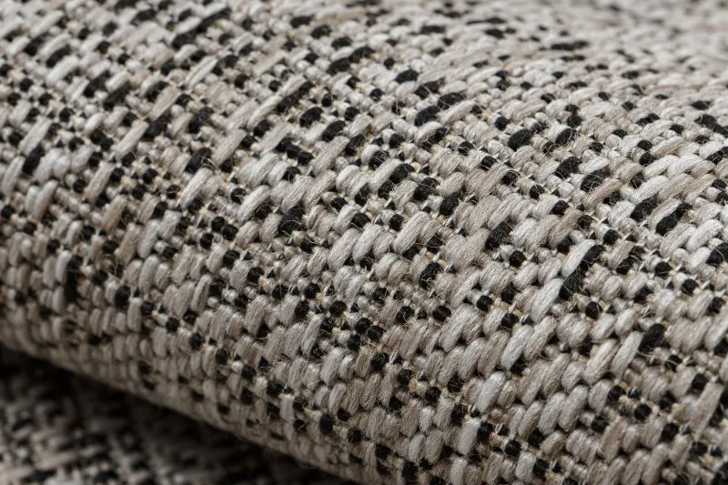 TEPPICH SISAL FLOORLUX 20389 silber / schawarz Melange