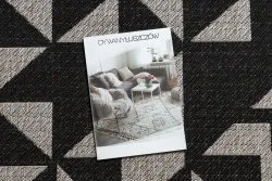TEPPICH SISAL FLOORLUX 20489 silber / schwarz DREIECKE