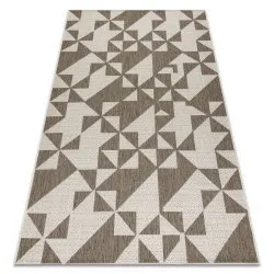 TEPPICH SISAL FLOORLUX Champagner / taupe DREIECKE