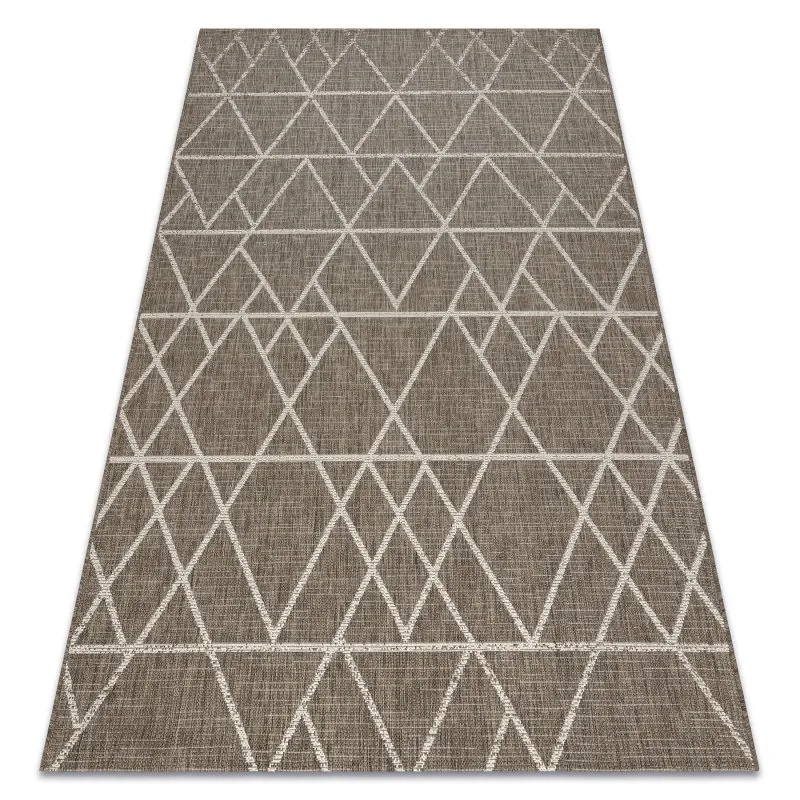 TEPPICH SISAL FLOORLUX 20508 taupe / Champagner DREIECKE