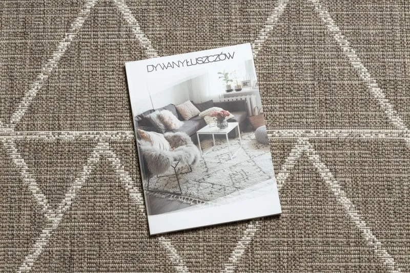 TEPPICH SISAL FLOORLUX 20508 taupe / Champagner DREIECKE