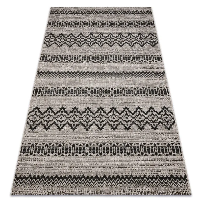 TEPPICH SISAL FLOORLUX 20510 silbern / schwarz