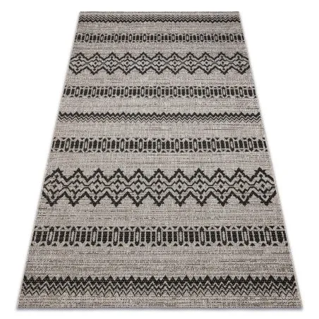 TEPPICH SISAL FLOORLUX 20510 silbern / schwarz