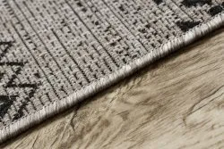 TEPPICH SISAL FLOORLUX 20510 silbern / schwarz