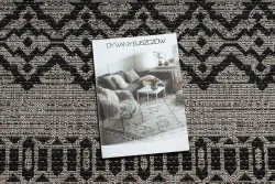 TEPPICH SISAL FLOORLUX 20510 silbern / schwarz