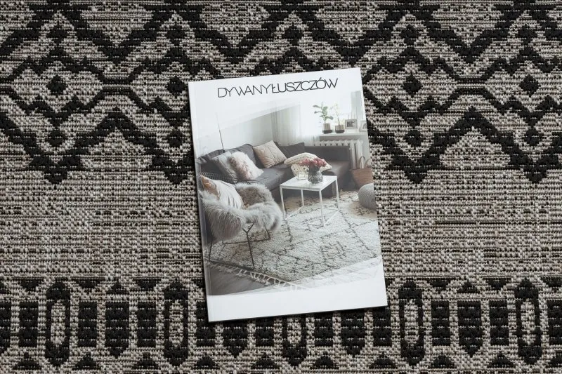 TEPPICH SISAL FLOORLUX 20510 silbern / schwarz