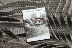 TEPPICH SISAL FLOORLUX 20504 LAUBEN silbern / schwarz JUNGLE