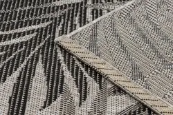 TEPPICH SISAL FLOORLUX 20504 LAUBEN silbern / schwarz JUNGLE