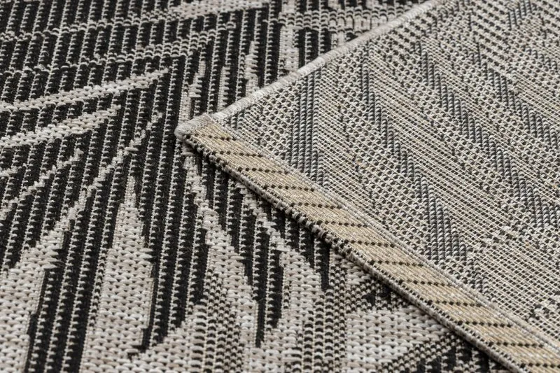 TEPPICH SISAL FLOORLUX 20504 LAUBEN silbern / schwarz JUNGLE