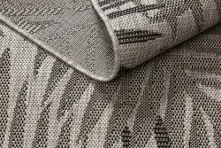 TEPPICH SISAL FLOORLUX 20504 LAUBEN silbern / schwarz JUNGLE