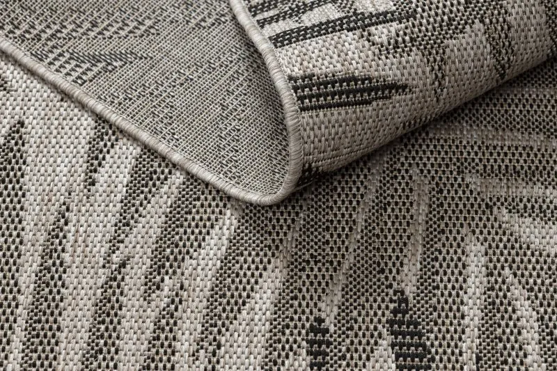 TEPPICH SISAL FLOORLUX 20504 LAUBEN silbern / schwarz JUNGLE