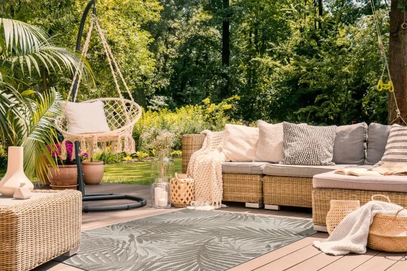 TEPPICH SISAL FLOORLUX 20504 LAUBEN Champagner / taupe JUNGLE