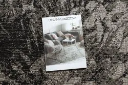 TEPPICH SISAL FLOORLUX 20491 BLUMEN silber / schwarz 
