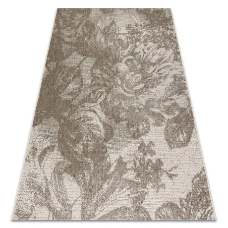 TEPPICH SISAL FLOORLUX 20491 BLUMEN Champagner / taupe 