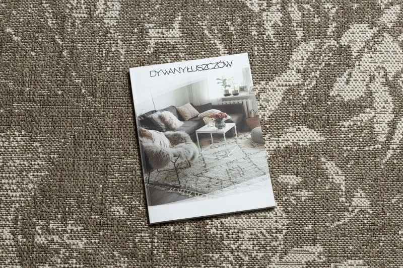 TEPPICH SISAL FLOORLUX 20491 BLUMEN Champagner / taupe 