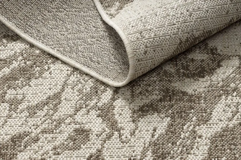 TEPPICH SISAL FLOORLUX 20491 BLUMEN Champagner / taupe 