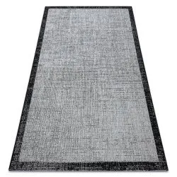 TEPPICH SISAL FLOORLUX Rahmen silber / schwarz