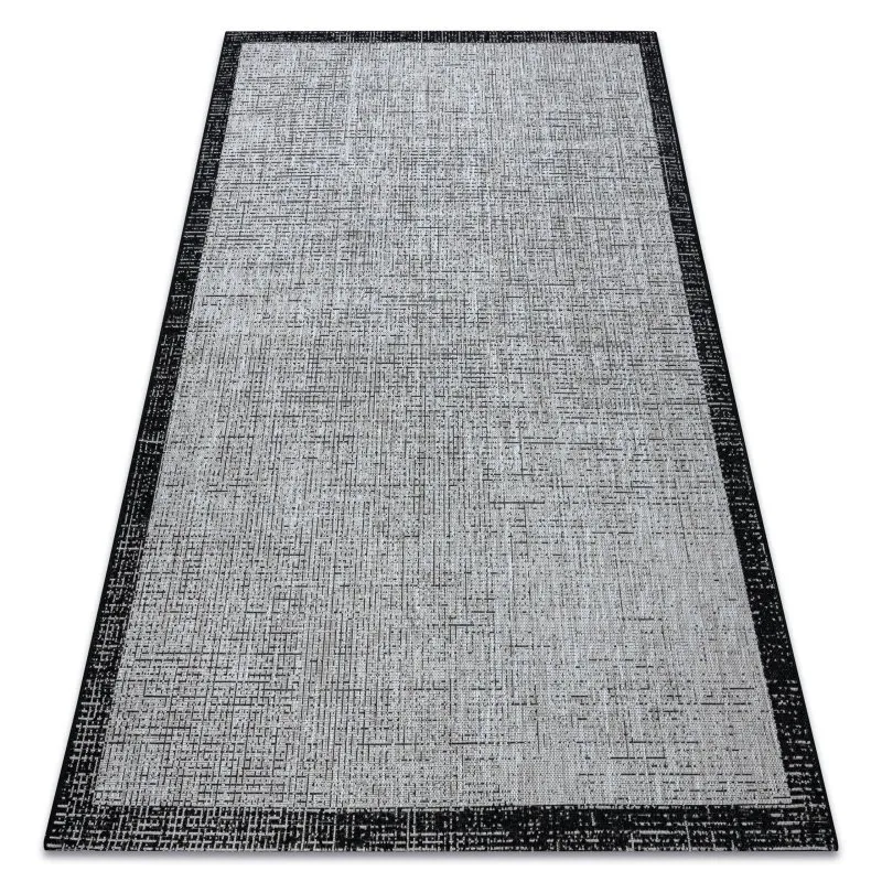 TEPPICH SISAL FLOORLUX 20401 Rahmen silber / schwarz 
