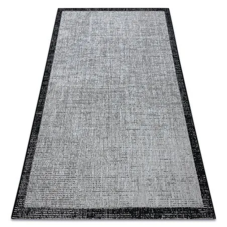 TEPPICH SISAL FLOORLUX 20401 Rahmen silber / schwarz 