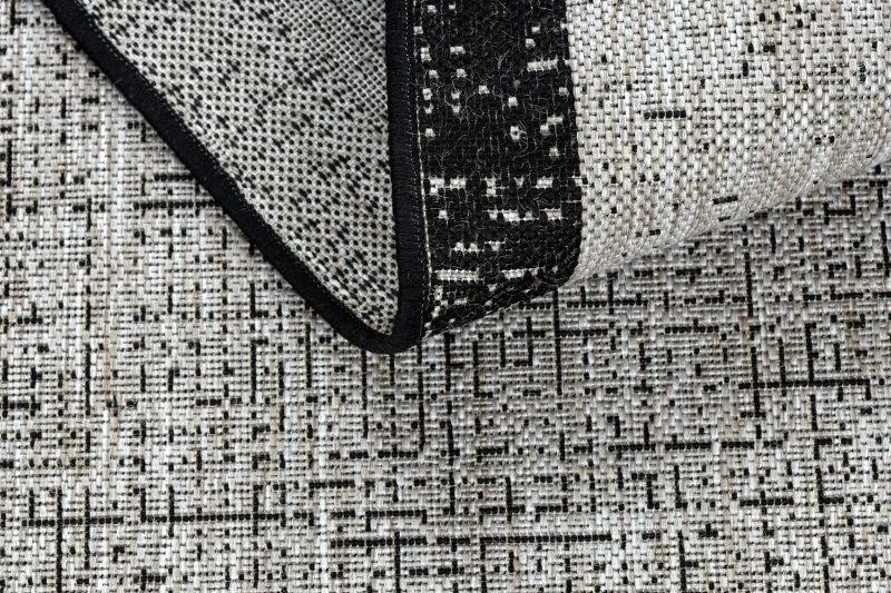 TEPPICH SISAL FLOORLUX 20401 Rahmen silber / schwarz 