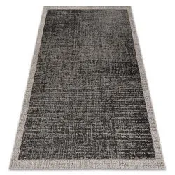 TEPPICH SISAL FLOORLUX Rahmen schwarz / silber