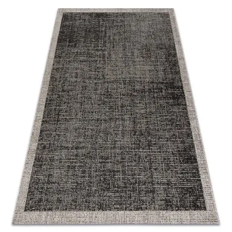 TEPPICH SISAL FLOORLUX 20401 Rahmen schwarz / silber 