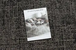 TEPPICH SISAL FLOORLUX 20401 Rahmen schwarz / silber 