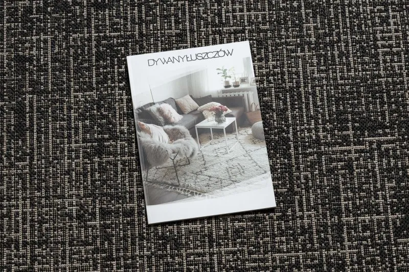 TEPPICH SISAL FLOORLUX 20401 Rahmen schwarz / silber 