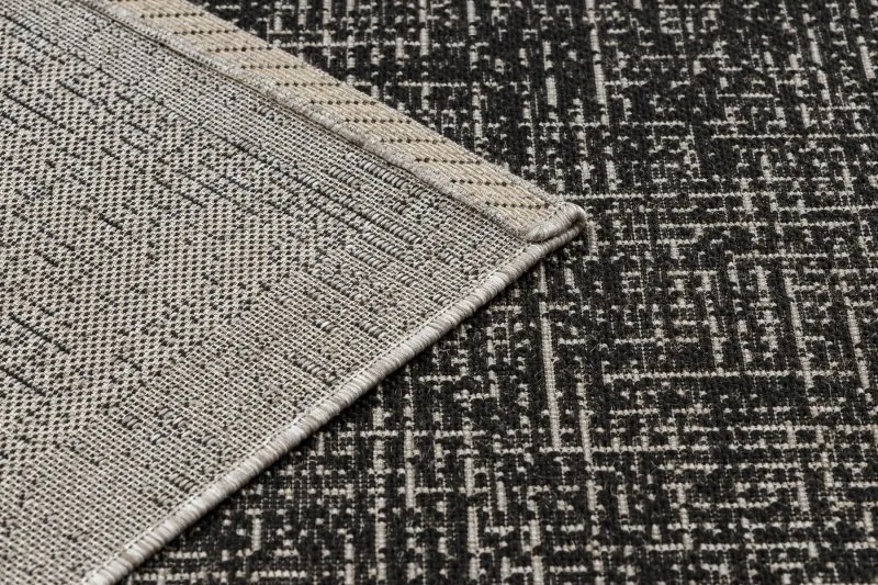 TEPPICH SISAL FLOORLUX 20401 Rahmen schwarz / silber 