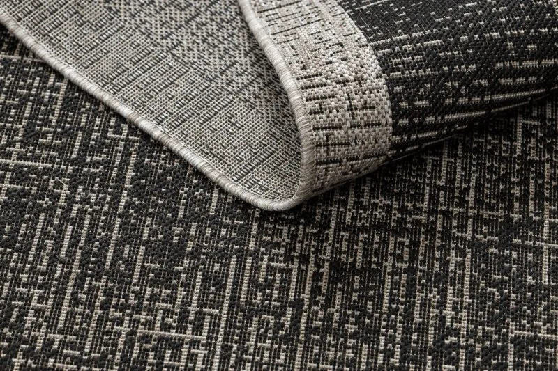 TEPPICH SISAL FLOORLUX 20401 Rahmen schwarz / silber 