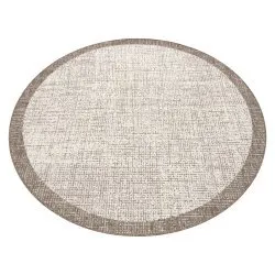 TEPPICH SISAL FLOORLUX KREIS Rahmen champagner / taupe