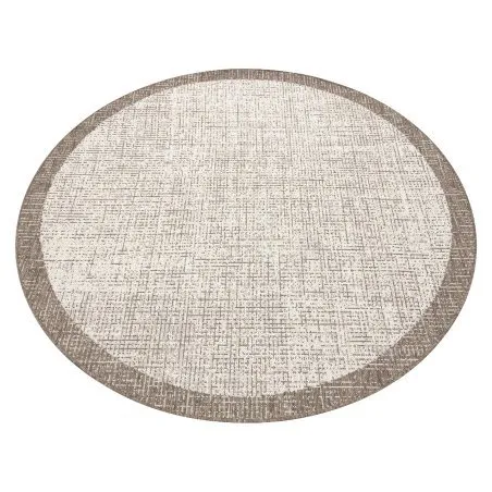 TEPPICH SISAL FLOORLUX KREIS 20401 Rahmen champagner / taupe