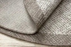 TEPPICH SISAL FLOORLUX KREIS 20401 Rahmen champagner / taupe