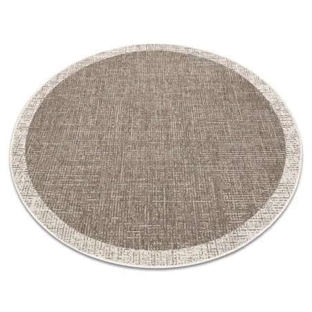 TEPPICH SISAL FLOORLUX KREIS 20401 Rahmen taupe / champagner 