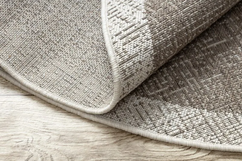 TEPPICH SISAL FLOORLUX KREIS 20401 Rahmen taupe / champagner 