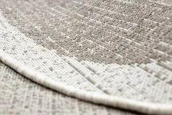 TEPPICH SISAL FLOORLUX KREIS 20401 Rahmen taupe / champagner 