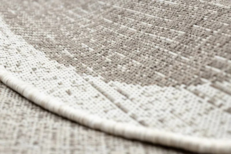 TEPPICH SISAL FLOORLUX KREIS 20401 Rahmen taupe / champagner 