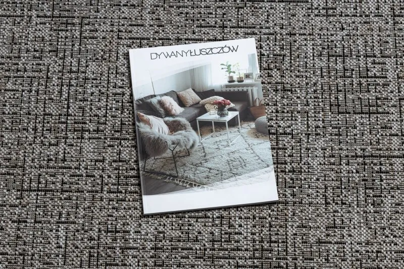 TEPPICH SISAL FLOORLUX 20401 Rahmen KREIS silber / schwarz 