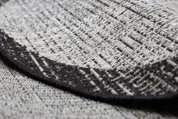 TEPPICH SISAL FLOORLUX 20401 Rahmen KREIS silber / schwarz 