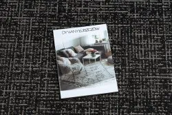 TEPPICH SISAL FLOORLUX 20401 Rahmen KREIS schwarz / silber 