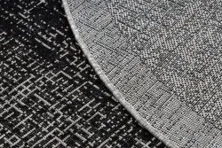 TEPPICH SISAL FLOORLUX 20401 Rahmen KREIS schwarz / silber 